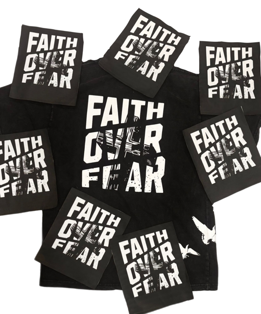 “FAITH OVER FEAR” Oversized tee