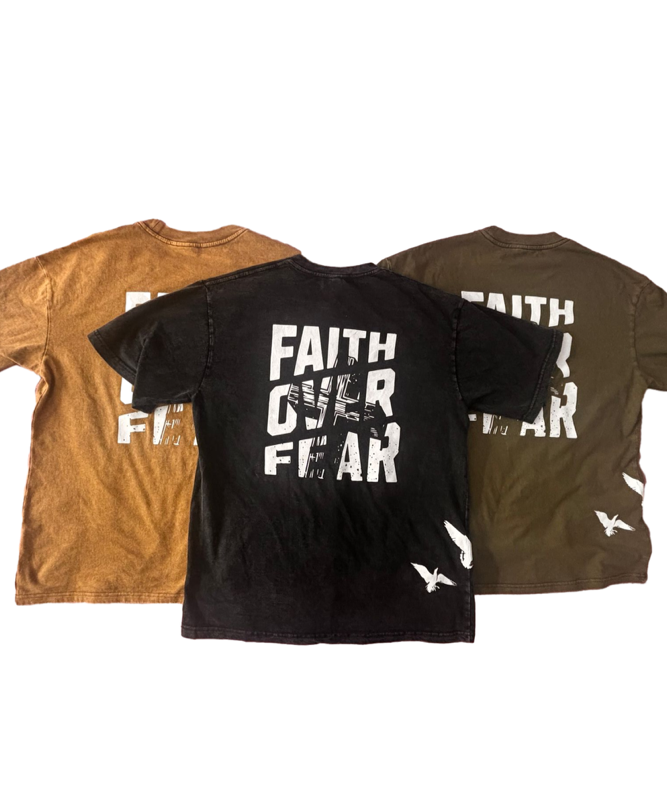 “FAITH OVER FEAR” Oversized tee